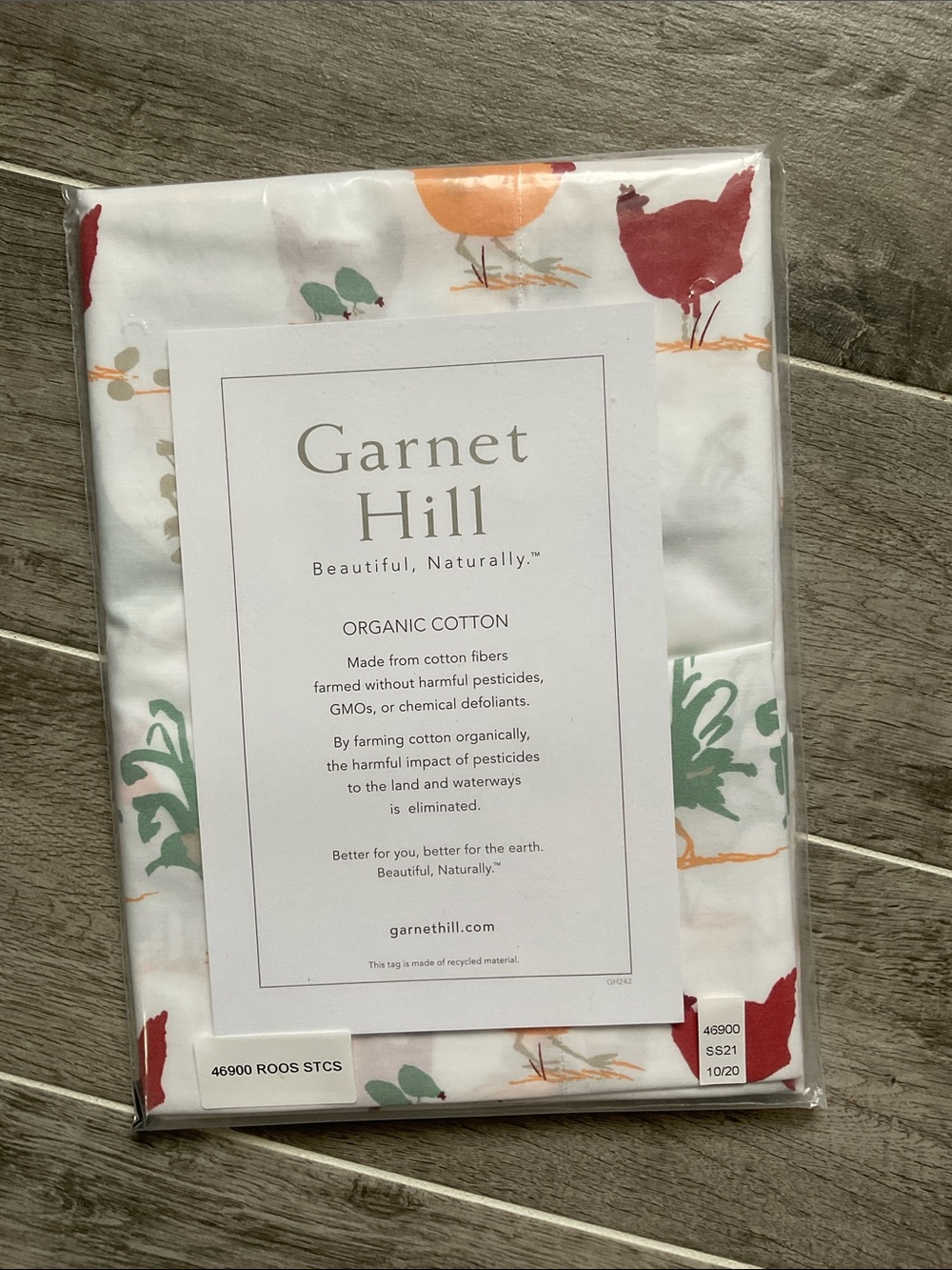 Garnet Hill Percale Rooster Pillowcases Std NWT
